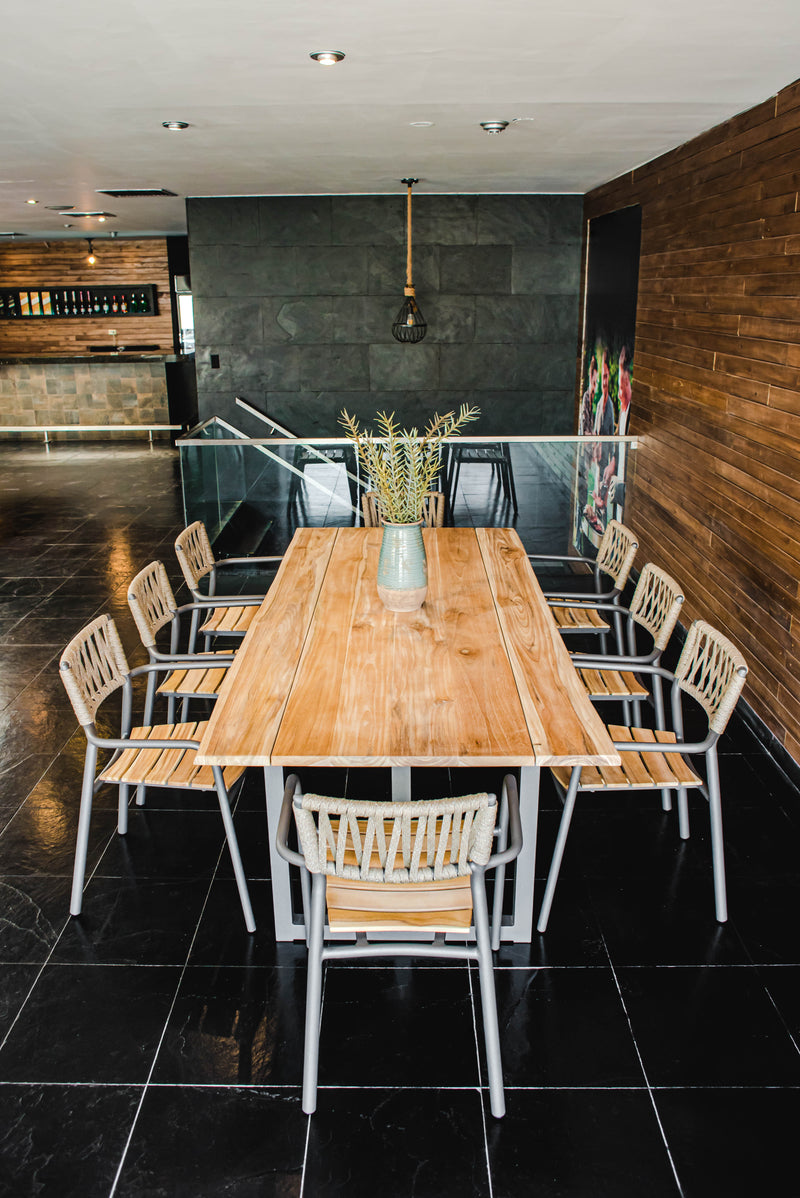 COMEDOR IBIZA CON 8 SILLAS BAMBOO (CUSTOM MADE)
