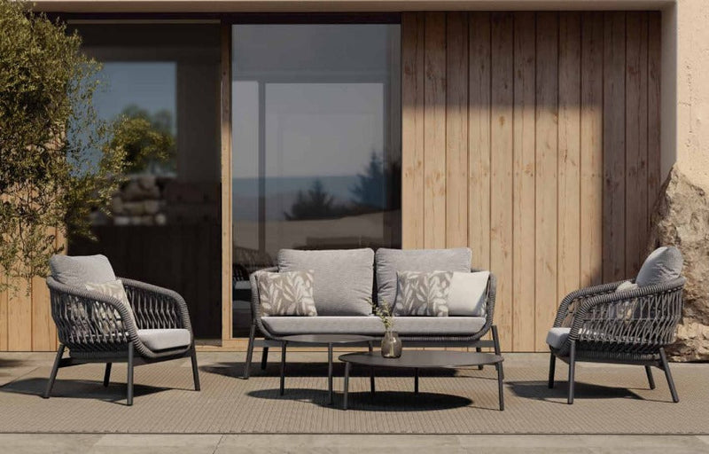 LIVING BARI CHARCOAL + MESA RECTANGULAR