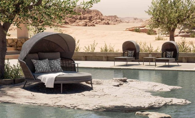 DAYBED MUSES DARK NATURAL WICKER