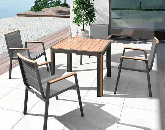 COMEDOR GENEVA TAUPE 4 PUESTOS