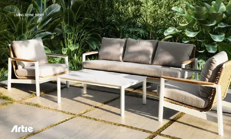 LIVING REYNE IVORY + MESA DE CENTRO